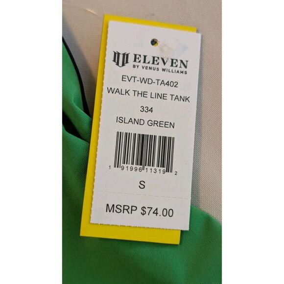 EleVen by Venus Williams Top Women’s Island Green Walk the Line Tank Small - Picture 5 of 9